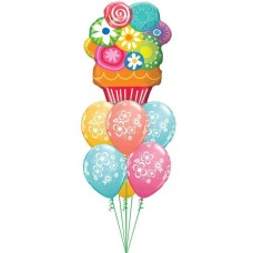 Bouquet 878 Floral Circles Bouquet Qualatex #47565 48370-6